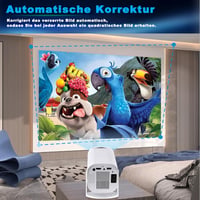 Little Tikes Mini Projektor 1080P Full HD - WiFi6 Bluetooth Autófókusz Vetítő 180° Forgatható Házimozi iPhone/Android Kompatibilis 6