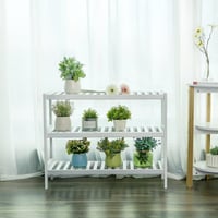 SONGMICS Bambusz Cipőtartó 3 Polcos Fehér 70x55cm Előszoba Hálószoba Nappali - 70 x 55 x 26 cm, White 7