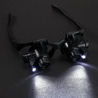 V VOILA REVE LED-es Nagyító Szemüveg 10x 15x 20x 25x Nagyítással - Ékszerészeknek, Órásoknak - Fejpántos, Kéz Nélküli Használat - Fekete 6