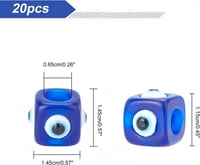 Királykék Ördögszem Gyantakocka Ékszerkészítőknek - 20 db 2