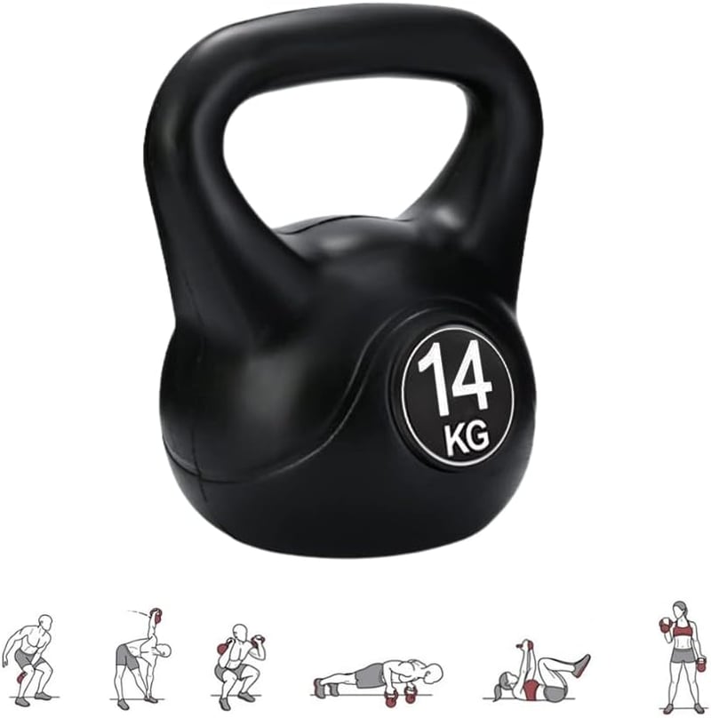 MAGIC SELECT 14 kg-os betonból készült ergonomikus kettlebell súlyzó otthoni és edzőtermi edzéshez