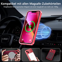 iPhone 13 MagSafe-kompatibilis ütésálló tok, kameravédővel - Piros 4