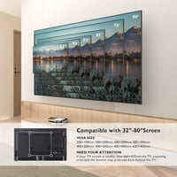 Bontec TV Fali Tartó 32-80 Colos Lapos és Ívelt Képernyőkhöz, Dönthető-Forgatható, 60 kg Teherbírás, VESA 600x400 mm Kompatibilis 5