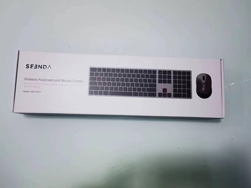 Seenda ultravékony vezeték nélküli billentyűzet és egér szett, német QWERTZ, Space Gray