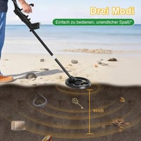 HFRYPShop Fémkereső Gyerekeknek - Vízálló Tekerccsel, 89-106 cm Állítható, Könnyű, 3 Keresési Móddal, Összecsukható, Kincsvadászathoz és Túr 4