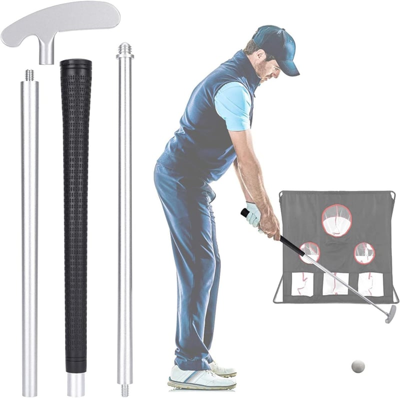 LEAGY Jobbkezes és Balkezes Golf Putter Szett 4 Részes, 2 Labdával és Táskával