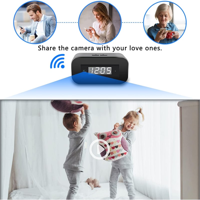 IGZYZ 4K WiFi Rejtett Kamera Óra - Éjjellátó, Mozgásérzékelő, 120° Látószög