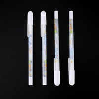 GLOGLOW 4db Fehér Tintás Gél Toll Szett 0.8mm - Csillogó Tintájú Roller Toll Színezéshez, Bullet Journal, Rajzoláshoz, Művészeti Alkotásokho 6