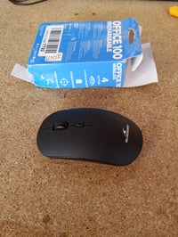 Bezdrôtová Bluetooth myš Bluestork, ultra tenká, 3200 DPI, tichá, nabíjateľná, kompatibilná s PC a Mac, s nano USB prijímačom, čierna 3