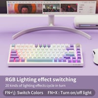 AJAZZ AK820 Mechanikus Gamer Billentyűzet, 82 Gombos, RGB Háttérvilágítás, Hot-Swap, PBT Keycaps, Hangerőszabályzó, Windows/MacOS/Linux Komp 8