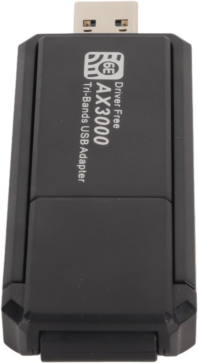 Annadue WiFi 6E USB adapter, 3000 Mbit/s, hármas sávú, Windows 10/11-hez