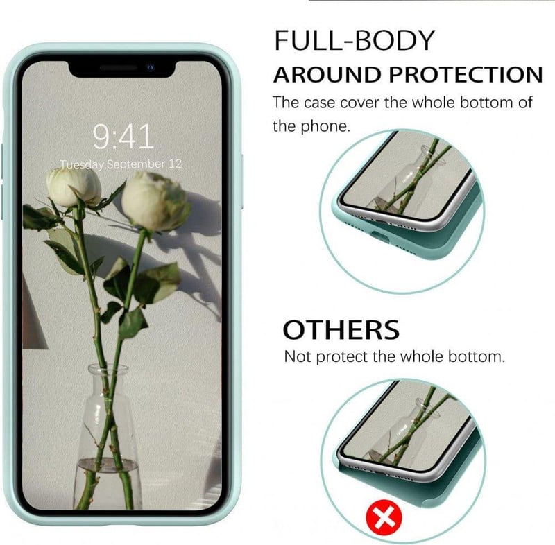 Apple iPhone XR Mentazöld Szilikon Védőtok
