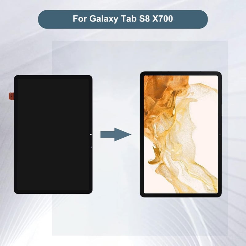 E-YIIVIIL LCD Kijelző Samsung Galaxy Tab S8 SM-X700 11" Tablethez - Érintőképernyős Panel Csereképernyő Szerelőkészlettel