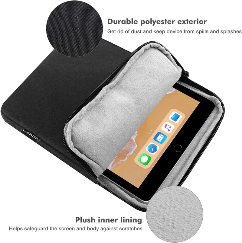 MoKo univerzális tablet tok 9-11" iPad, Galaxy Tab és Surface készülékekhez - Fekete