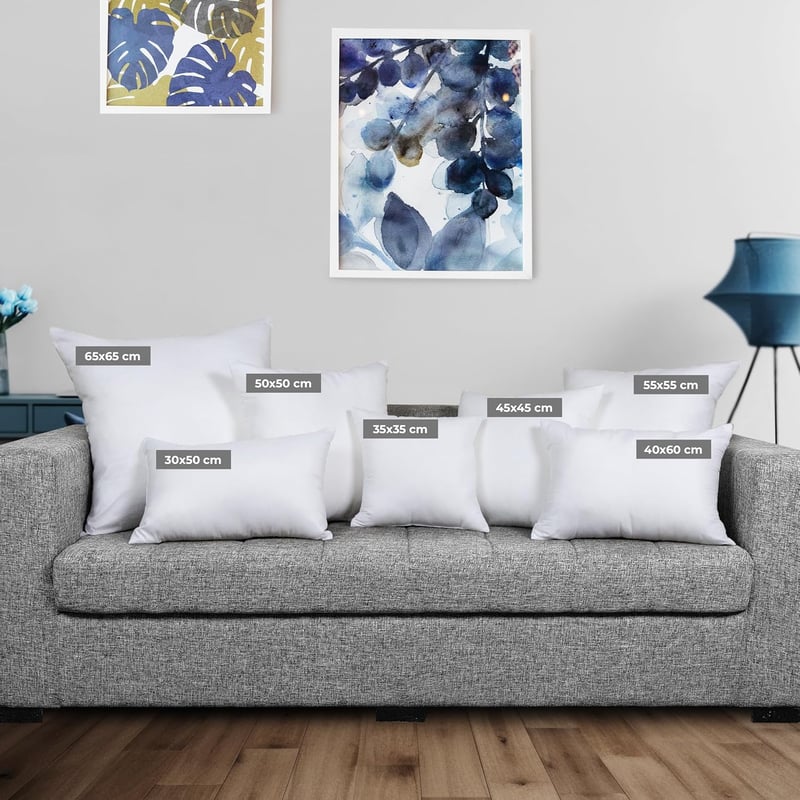 Utopia Bedding 2 db-os fehér párna belső, 50x50 cm-es töltelék díszpárnához
