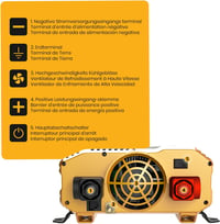 Krieger 1100W Feszültségátalakító - 12V-230V Inverter Autóba, Kempingezéshez, LCD Kijelzővel, 2 USB Porttal és EU Csatlakozóval 9
