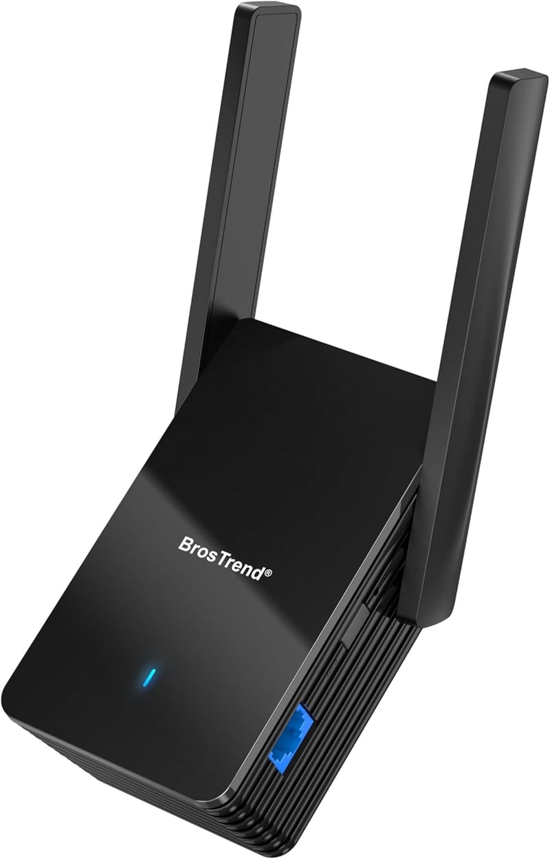 BrosTrend AX3000 WiFi 6 WLAN-LAN Híd Adapter Gigabit Porttal - Dual Band 2402Mbps 5GHz & 574Mbps 2.4GHz Nyomtatóhoz, TV-hez, Számítógéphez,