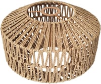 MagiDeal Fonott Papír Lámpaernyő 30x19cm - Kerek Függőlámpa Búra Nappali, Étkező, Hálószoba Dekorációhoz - Klasszikus Rusztikus Stílus - Vil 1