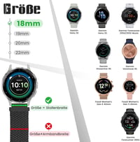 Samsung Galaxy Watch és Garmin órákhoz 20mm-es fonott nylon sportszíj 2