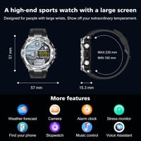 Férfi okosóra telefonos funkcióval, 1,5" HD kijelző, 15 napos akku, 123 sportmód, IP68 vízálló, taktikai sportóra iOS/Android-hoz 7