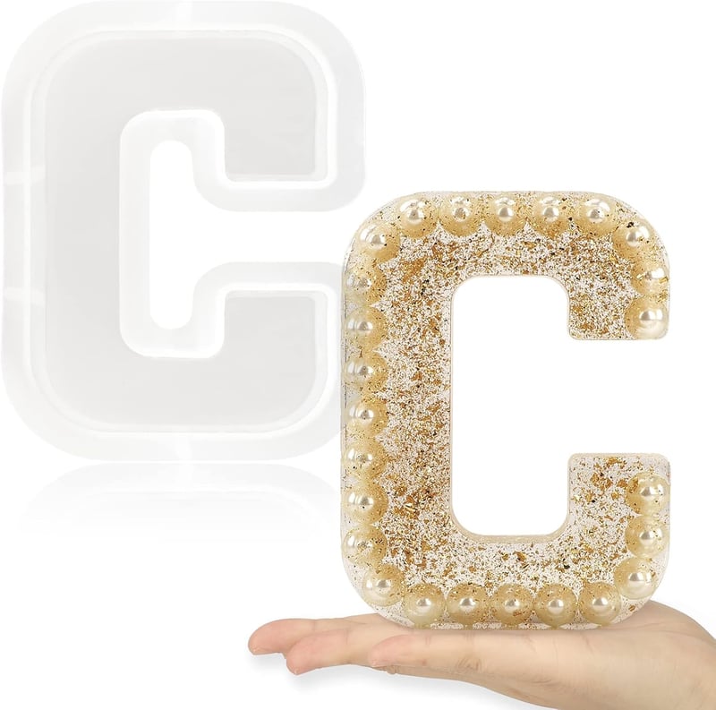 Gartful 3D "C" Betű Szilikon Öntőforma - DIY Dekorációhoz, Süteményekhez
