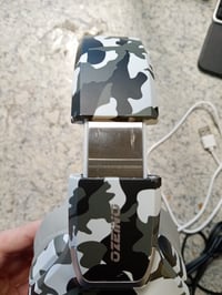 Căști de gaming wireless Ozeino 2.4GHz cu microfon, anularea zgomotului, iluminare RGB, Bluetooth, autonomie 40H+, gri camuflaj 4
