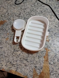 TAILI Zidni držač za sapun s vakuumskim prianjanjem, bez bušenja, nosivost do 3 kg, vodootporna plastika, za tuš kabinu i kupaonicu, bijeli 2