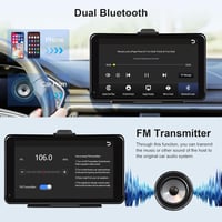 Rimoody Vezeték Nélküli CarPlay és Android Autórádió, 7" Érintőképernyős, Dual Bluetooth, FM Adó, Hangvezérlés, AUX/USB/TF, 7-32V 4