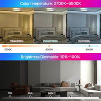 LUTW 24W RGB LED mennyezeti lámpa, okos, távirányítós, Alexa kompatibilis, 28cm 3