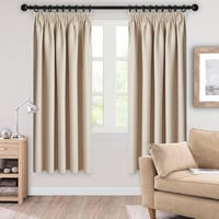 Topfinel Bézs Sötétítő Függöny, Hőszigetelő, 140x145 cm, 2 db-os Szett 1