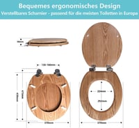 Angel Shield Tömör Tölgy WC-Ülőke Antibakteriális Bevonattal és Automata Lecsukódással 2