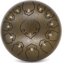 Amkoskr 30 cm-es C-dúr Acélnyelv Dob 13 Hangú Kávébarna HandPan Ütőkkel és Táskával 3