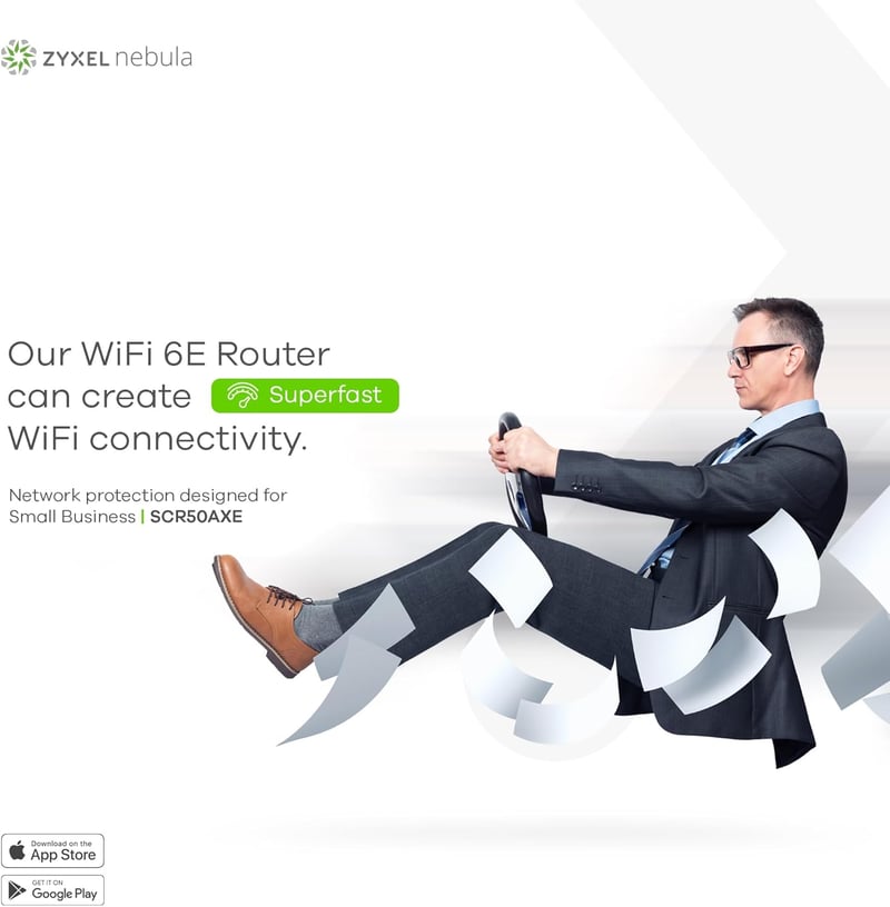 Zyxel AXE5400 Háromcsatornás WiFi Felhőalapú Router Előfizetés Nélküli Biztonsággal