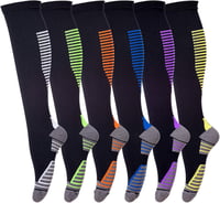 LEOSTEP Kompressziós Zokni 6 Pár Unisex - Trombózis Megelőző Harisnya Sportoláshoz, Repüléshez, Futáshoz, Kerékpározáshoz, Várandóssághoz 20 1