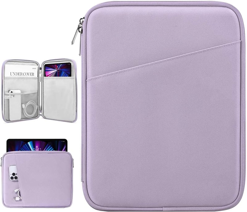 iPad Pro 12,9" és Samsung Galaxy Tab S9+ kompatibilis Dadanism tablet tok - szürke-lila