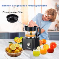 TopStrong 1100W Multifunkciós Konyhai Robotgép - 11 Funkciós Aprító, 3,2L Tál, 1,5L Tartály, Mini Aprító, Továbbfejlesztett Vágókorong, Citr 6