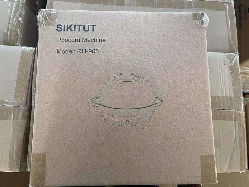 SIKITUT 5L-es Otthoni Popcorn Készítő Gép Tapadásmentes Bevonattal