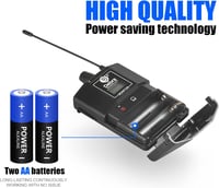 D Debra Audio PRO ER-202 UHF Dupla Csatornás Vezeték Nélküli Fülmonitor Rendszer Adóval és Vevővel Színpadi, Stúdió és Zenész Használatra 8