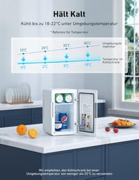 AstroAI 6 literes mini hűtő-fűtő kombó, autóba és irodába, fehér 6