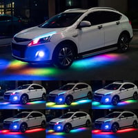 ConBlom RGB LED Autó Alváz Világítás Szett - 47 és 35 Hüvelykes Neon Fénycsíkok, Hanggal és Applikációval Vezérelhető, 210 Üzemmód, 16 Milli 6