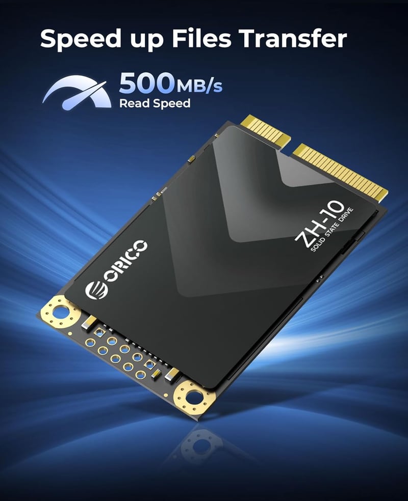 ORICO 128GB mSATA SSD belső merevlemez laptopokhoz, 5 Gbps sebességű