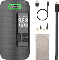 Hordozható digitális autó és kerékpár kompresszor - 150PSI, LED, 2000mAh 1