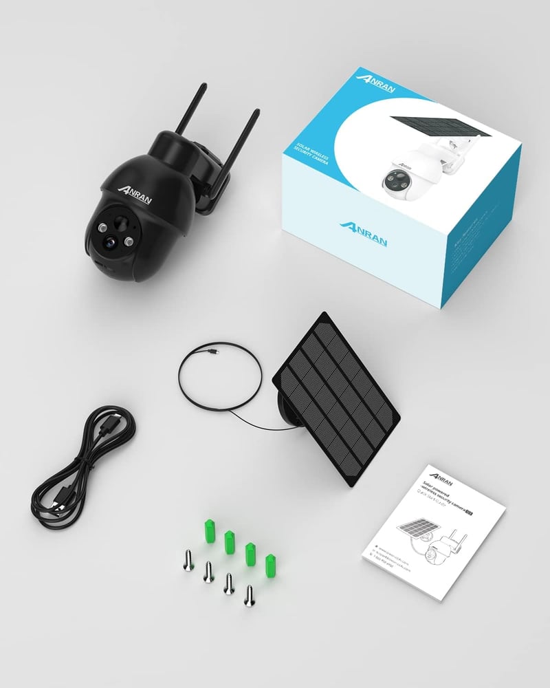 ANRAN Q3 Pro 2K HD Kültéri WiFi Biztonsági Kamera - Napelemes, Vezeték Nélküli, Spotlámpával, AI Mozgásérzékelővel, Alexa Kompatibilis, Szín