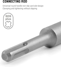 Binota 125mm-es SDS Plus betonlyukfúró, 220mm-es szárral, téglához és kőfalhoz 4