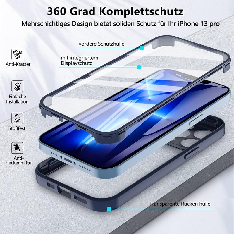 iPhone 13 Ütésálló Fekete Gumi-Szilikon Védőtok