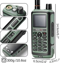 Radioddity GC-5 kétsávos amatőr walkie-talkie, 999 csatorna, nagy hatótáv 7