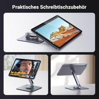UGREEN Mágneses iPad Tartó - Forgatható Asztali Állvány Pro/Air M2 Modellekhez 5