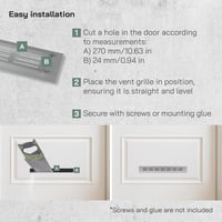 Vent Systems Alumínium Szellőzőrács 40x300 mm - Ezüst Légbeömlő Nyílás Beltéri/Kültéri Használatra, Fűtés-Hűtés Rendszerekhez 2