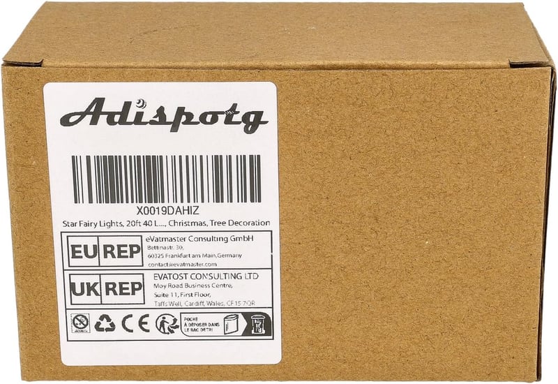 Adispotg 6m-es LED Csillag Fényfüzér - Elemes, 2 Módú, Bel- és Kültéri Dekoráció