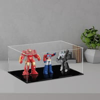 TDEU Akril Vitrin LEGO Figurákhoz - Fekete Alapú Porvédő Kiállító Doboz Funko Pop Modellekhez, Akciófigurákhoz - 35 x 25 x 15 cm 8